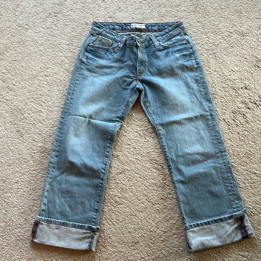 Twenty X capris—wide leg denim color